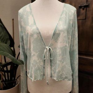 Abound Sheer Lightweight Cardigan Tie Front / Cover-Up (Large / Women's)